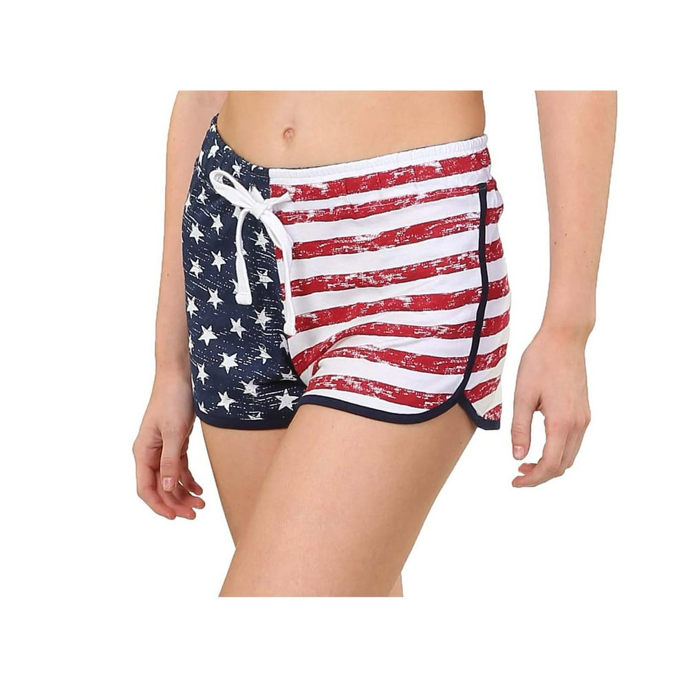 flag booty shorts