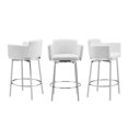 thumbnail image 7 of Casabianca Furniture Suzzie Counter 180 Swivel Arm Bar Stool in White PU-Leather, 7 of 7