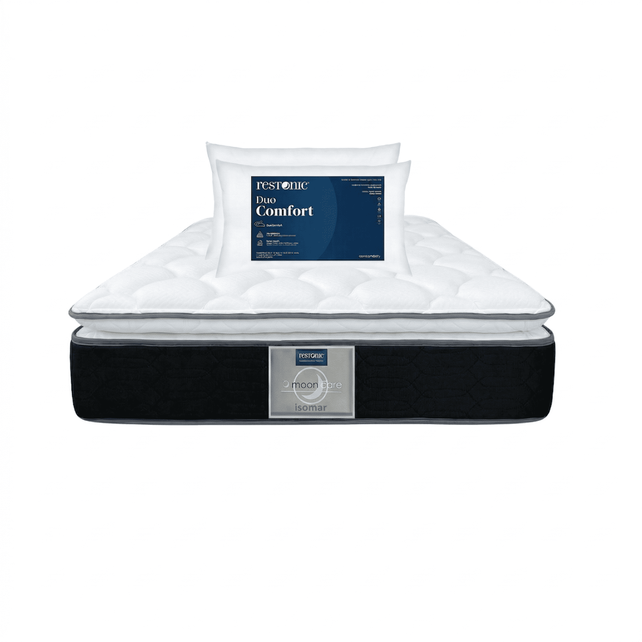 Colchón Individual Restonic Ortopédico Memory Foam  Elite Cooling + 2 Almohadas
