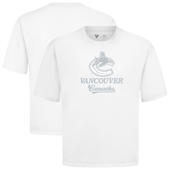 Men's Levelwear White Vancouver Canucks Shadow Surge Luxe Signature Knit T-Shirt