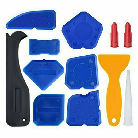 

GLFILL 12Pcs Tile Grouting Tool Kit Spreader Silicone Sealant Profiling Applicator