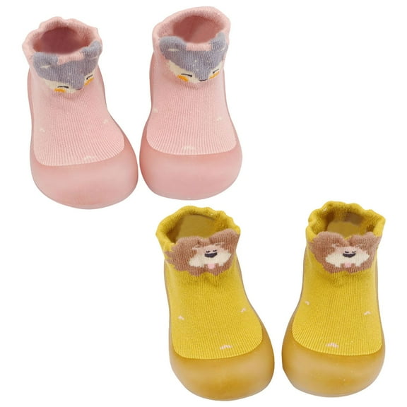 Otqutp Toddler Breathable Shoes Baby Girls Boys Sock Shoe Elastic Indoor Slipper First Cute Cats Soft Sole Rubber Shoes 0-4 Years(Gray,12-18 Months)