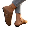 thumbnail image 4 of Willtoo Women's Retro Split-Toe Flats, Adjustable Buckle Strap Splicing Casual Loafers, Fashion Comfort Daily Walking Shoes, 4 of 6