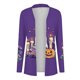 thumbnail image 5 of Cárdigan de manga larga con estampado de Halloween para mujer, chaqueta de poliéster, 5 of 6