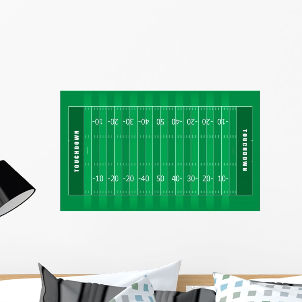American Football Field Wall Mural by Wallmonkeys Peel and Stick
