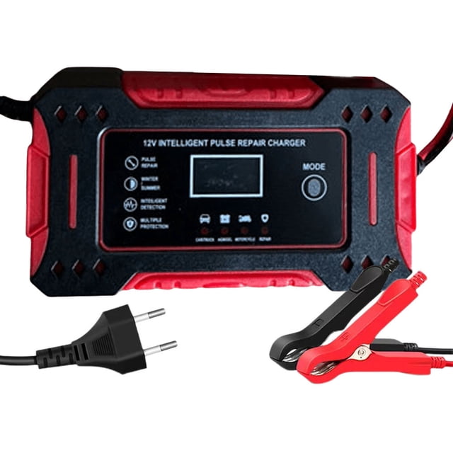 Cargador de batería de motocicleta 12V 6A carga rápida para baterías de plomo ácido AGM GEL