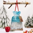 thumbnail image 6 of Fuzoiu Sunny Ocean Waves Print Christmas Gift Bag,Burlap Gift Bag with Drawstring Closure & Hang Tag,Perfect for Holidays, Birthdays, and Special Occasions-Small, 6 of 7