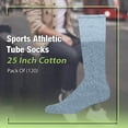 thumbnail image 3 of SOCKS'NBULK 32 Inch Wholesale Men's Long Tube Socks, Cotton Big And Tall Tube Socks Size 13-16 (Gray, 120), 3 of 7