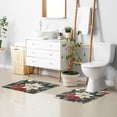 thumbnail image 6 of Yayeee Bath Rug for Bathroom Floor Non Slip Contour Fluffy Soft Absorbent Mat, 20"x24", White Christmas Leaves, 6 of 7