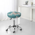 thumbnail image 7 of Daiia Teal Mama Llama Stool Covers Round,Round Bar Stool Covers Waterproof Bar Chair Covers Washable Stool Cushion Slipcover for 12-14 Inch Chair-13 inch, 7 of 7