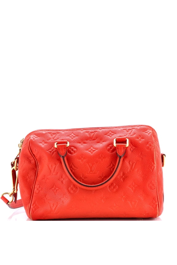 Pre-Owned Speedy Bandouliere Bag Monogram Empreinte Leather 25 By Rebag