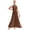 Brown, variant on Women's Long Lyrical Dance Costume Sleevelss Modern Contemporary Dress Dancewear Burgundy S