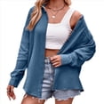 thumbnail image 1 of Camisas de Algodón para Mujer, de Larga, Estilo Boyfriend, con Cuello y Bolsillos. Azul Niebla XXL, 1 of 10