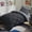 GRAY, variant on HIG 7 Piece Reversible Queen Comforter Set - Black Quilted Down Alternative Bedding All Season Super Soft Microfiber Bed in a Bag Includes Sheets Pillowcases Shams