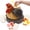 chicken-brown, variant on MaoGoLan 4Pcs Chicken Stuffed Animals 11.81 '' Stuffed Hen with Baby Chicks Farm Plush Toy Set