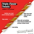 thumbnail image 3 of Chomp 'ems Triple Flavor Rawhide Twist Sticks - Beefhide Dog Chew - Treat for Dogs, 50 Count, 3 of 7