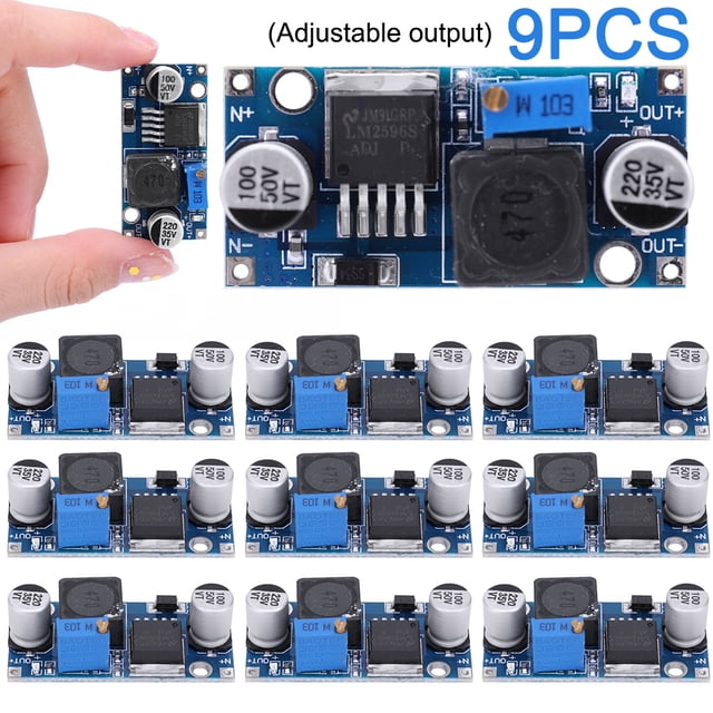 Módulo reductor fuente alimentación convertidor LM2596S DC-DC 3A 3 2 V-46 V (salida ajustable)
