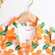 thumbnail image 5 of Gibobby Conjunto de 3 piezas Trajes Conjunto térmico bebé Niño Niñas Estampados florales lindos Chaleco de manga corta Tops Pantalones cortos(Naranja, 3-4 Años), 5 of 5
