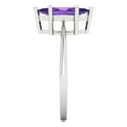 thumbnail image 3 of Solitaire Engagement Ring for Women - 1.5ct Natural Amethyst in 14K White Gold Promise Ring, 3 of 5
