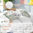 thumbnail image 3 of Spring Summer Floral Bedding 3 Piece Duvet Cover Set California King, Farmhouse Botanical Flowers Soft Microfiber Comforter Cover with Zipper Closure & Pillowcases, FadeResistant Quilt Cover, 3 of 9