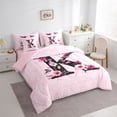 thumbnail image 2 of Erosebridal Pink K Letter Kids Bedding Comforter Set 7pcs, Mandala Damask Groovy King Bedding Sets, 2 of 7