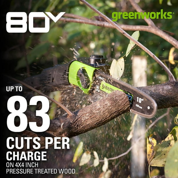 Greenworks 80 volt pole saw deals