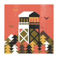 thumbnail image 3 of Paterson, Robert John 15x15 Black Modern Framed Museum Art Print Titled - Firewatch, 3 of 5