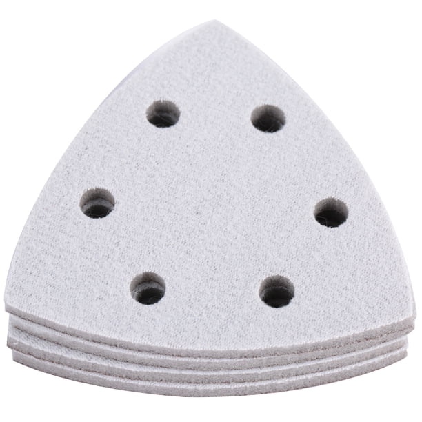 Disco de lija, 4 piezas, 6 agujeros, papel de lija triangular, papel de lija, uso conveniente