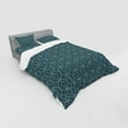 thumbnail image 3 of Ambesonne Moroccan Bedding Set 3 Pcs, Orient Circles Corners, Twin, Petrol Blue and Sky Blue, 3 of 3