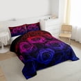 thumbnail image 3 of Castle Fairy Girls Romantic Gradient Rose Twin Comforter Sets,Valentine's Day Bedding Set, 3 of 8