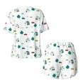 thumbnail image 6 of Rocae Cartoon House Car for Two Piece Sleepwear Pajamas Sets for Women Soft Short-Sleeved Pjs with Lounge Shorts 3X-Large, 6 of 9