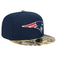 thumbnail image 3 of Men's New Era Navy New England Patriots Active Two-Tone Camo 59FIFTY Fitted Hat, 3 of 6