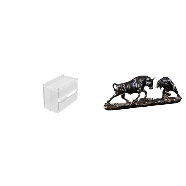 caso de tejido,Caja de almacenamiento de papel higiénico para montaje en pared,Estatua de escritorio,Estatua decorativa de figura de lucha de toro y oso,Colección de esculturas de