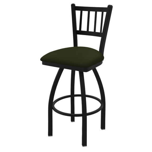 810 Contessa 30" Swivel Bar Stool with Black Wrinkle Finish and Canter Pine Seat