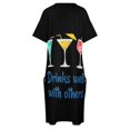thumbnail image 4 of Vestido holgado con bolsillos y sombrilla de cócteles para mujer, vestido de verano 2025, vestido para mujer 2025, 4 of 6