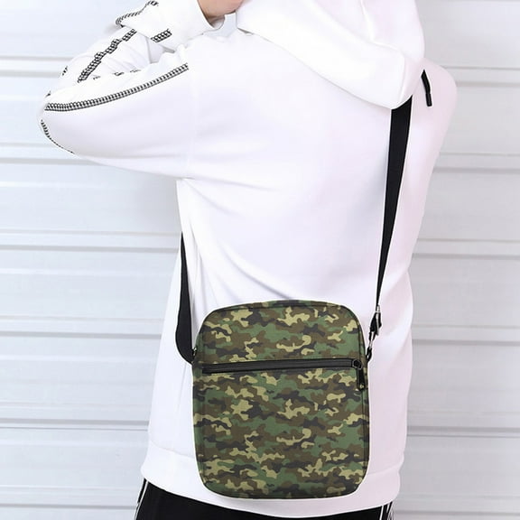 ALIKPOP Camouflage Print Crossbody Bag – Stylish Black Shoulder Sling Handbag With Adjustable Strap, Vibrant Camouflage Design, Perfect For Casual Outings And Travel, Camouflage  Purse