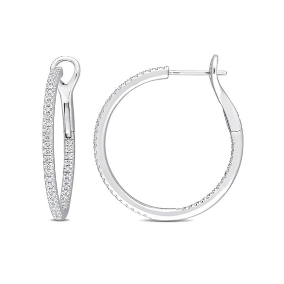 Everly Women's Diamond 10k White Gold Earrings