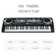 thumbnail image 1 of USB portátil de 61 teclas con Cable USB instrumentos de música órgano Digital eléctrico con de micrófono Baoblaze Teclado de piano digital, 1 of 8