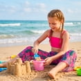 thumbnail image 6 of NIPAXO Girls Swimsuit 3-Piece Tropical Floral Bikini Set with Mesh Cover Up Pants Swimwear for Girls, Hot Pink, Sizes 5-6 Years Old, 6 of 8