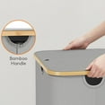 thumbnail image 5 of 150L Laundry Basket with Lid, Clothes Hampers for Laundry with Bamboo Handles and 2 Removable Laundry Bags, Large Foldable Laundry Hamper for Bedroom, Bathroom, Dorm, Laundry Room, Sliver Gray, 5 of 5