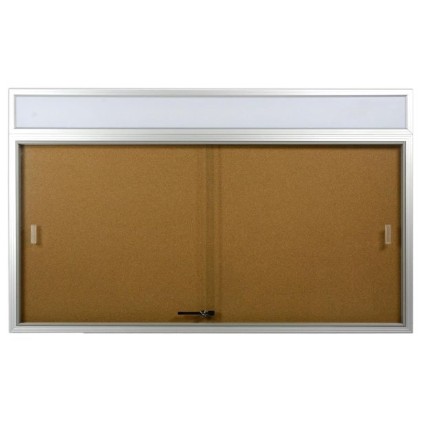 60 x 36 Cork Board for Indoor Use with Sliding Glass Doors, 5' x 3
