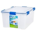 Ziploc 60Quart (15 Gallon) WeatherShield Storage Box, clear, 4Pack