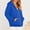 Blue, variant on Women's Oversized Zip Up Hoodies Fleece Jacket Casual 2024 Fall Winter Sweatshirts Drawstring Y2K Hoodies Teen Girls Dark Purple 2XL