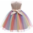 thumbnail image 2 of MAVLLY Flower Girls Sequin Party Dress Rainbow Mesh Tulle Princess Lace Ball Gown Prom, 2 of 16