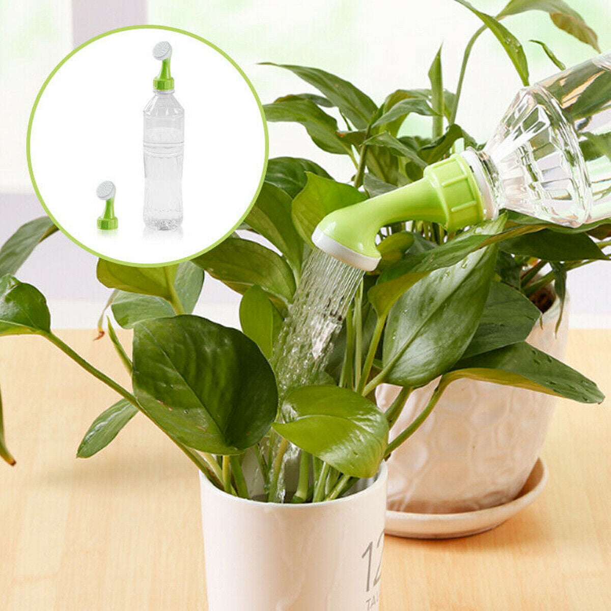 USA 2x Plant Watering Head Screw Cap Bottle Shower Can Spray Sprinkler Useful 