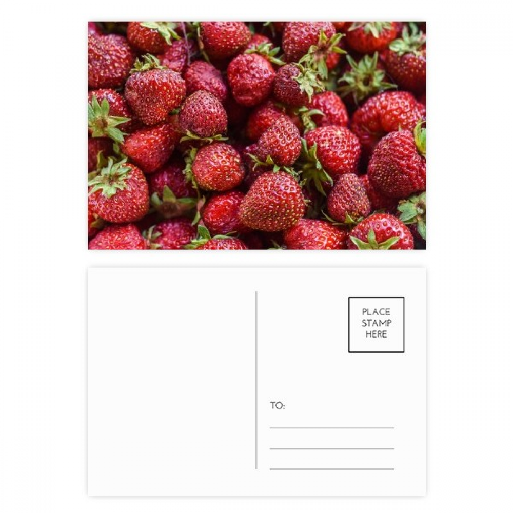 Fresh Strawberry Red Fruits Picture Postcard Set Birthday Mailing