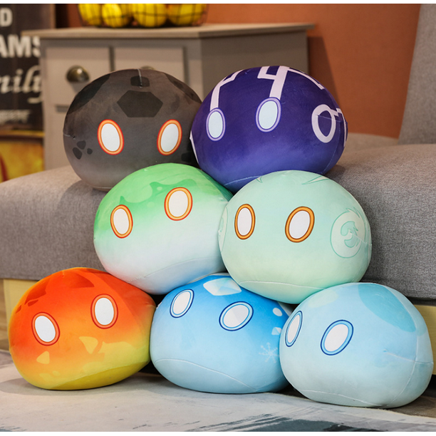 11 8 Genshin Slime Monster Plush Round Toy Plushie Stuffed Doll Soft Pillow Cosplay Props For Game Fans 11 8 Pillow Walmart Com