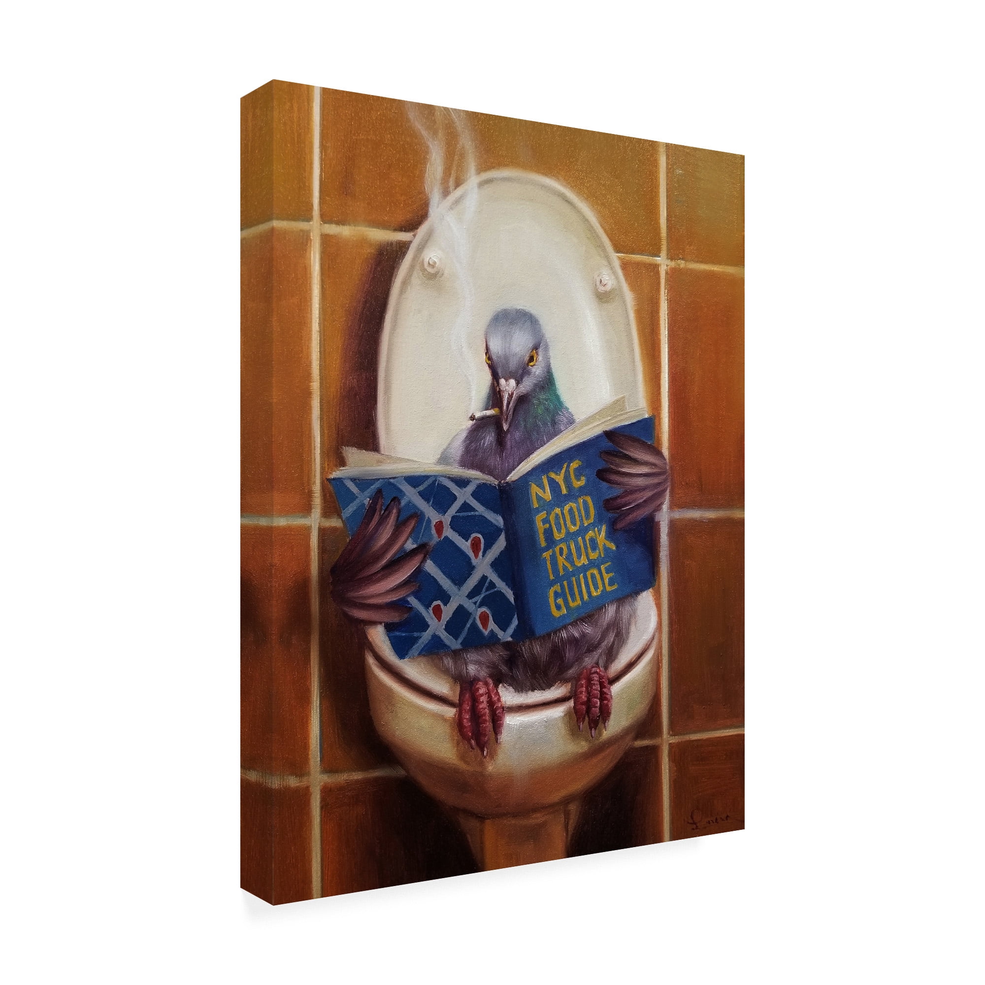 Trademark Fine Art 'Stool Pigeon' Canvas Art by Lucia Hefferna