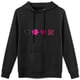 thumbnail image 1 of Bonita sudadera con capucha con estampado floral y de corazones en color rosa y diseño de bolsillo tipo canguro; perfecta para usar todos los días.(S), 1 of 5
