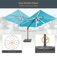 thumbnail image 5 of FLAME&SHADE 10*10FT Square Cantilever LED Umbrella For Your Outdoor Space – Solution-Dyed Fabric, Aluminum Frame, and Innovative 360° Rotation System,Lake Blue, 5 of 5